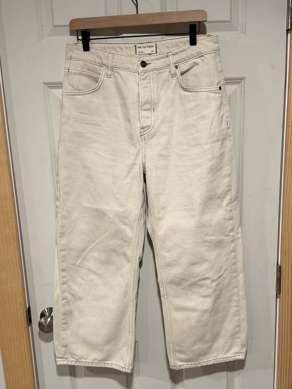 Free People Deep Trance Dropped Boyfriend Jeans Casual Khaki 28